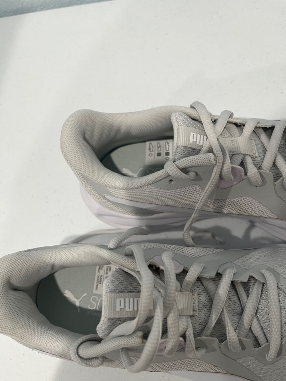 Puma Women's Light Gray & Pale Pink Athletic Sneakers - Picture 5 of 5